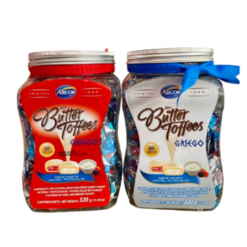 Kẹo Sữa Chua Trái Cây Arcor Butter Toffees Griego hộp 320g