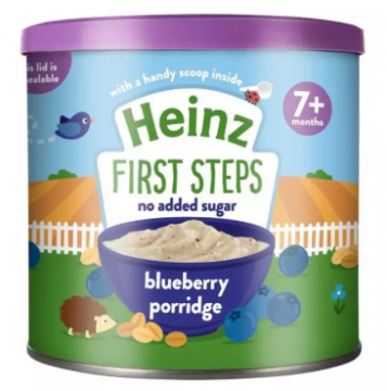 Bột ăn dặm Heinz vị Việt Quất Blueberry Porridge cho bé 7m+ 240g