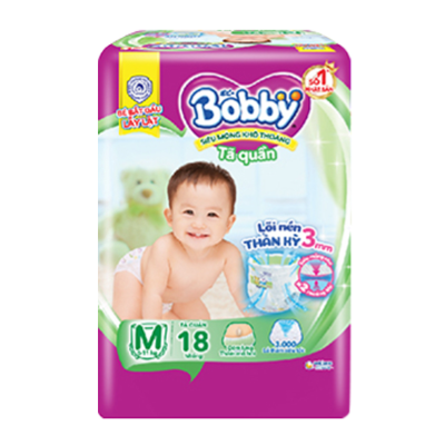 Tã quần Bobby M 18 miếng