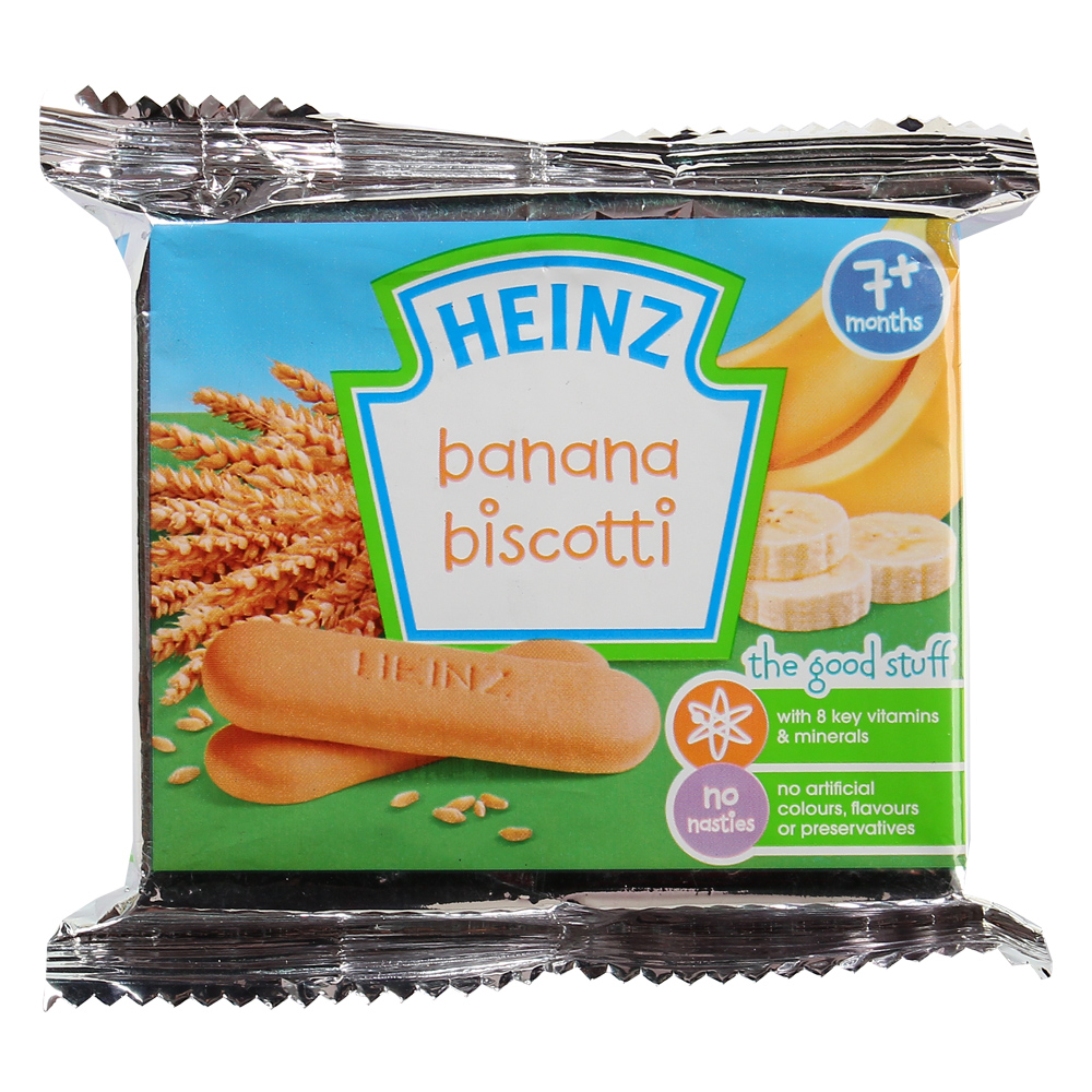 Bánh ăn dặm Heinz vị Chuối 60g (Trên 7 tháng)