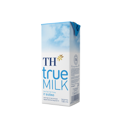 Sữa tươi tiệt trùng TH True Milk Ít đường - Lốc 4 hộp x 180ml