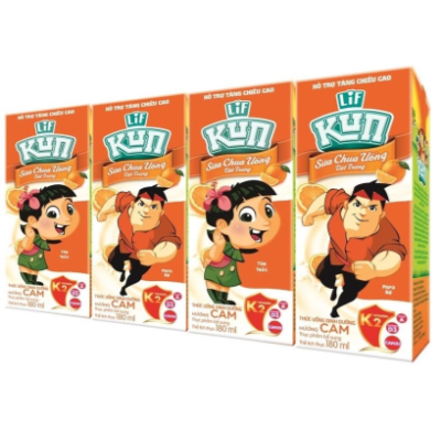 Sữa chua uống Lif Kun hương cam 180ml