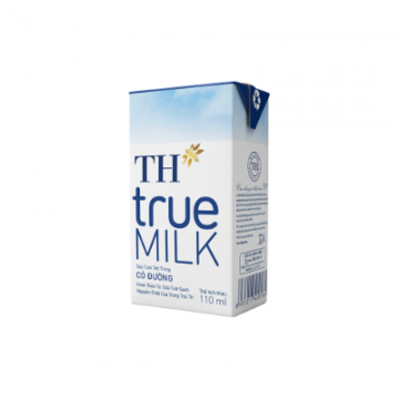 Sữa tươi tiệt trùng có đường TH True Milk - Lốc 4 hộp x 110ml