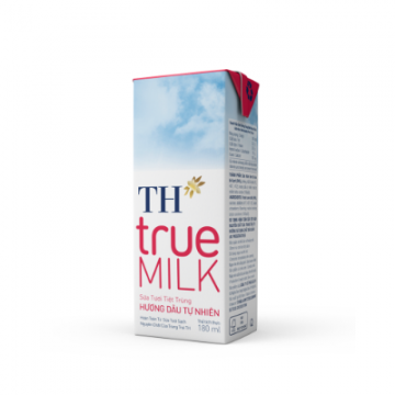 Sữa tươi tiệt trùng TH True Milk hương dâu - Lốc 4 hộp x 180ml