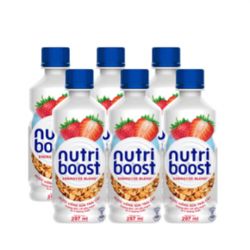 Nước uống sữa trái cây dâu Nutri Boost 297ml x 6 chai