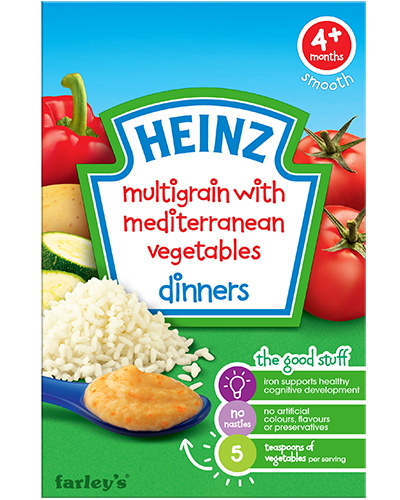 Bột ăn dặm Heinz Ngũ cốc và rau củ hỗn hợp dành cho bé trên 4 tháng tuổi 125g