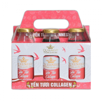 Yến tươi Queennest vị Collagen (lốc 6 chai x 240ml)