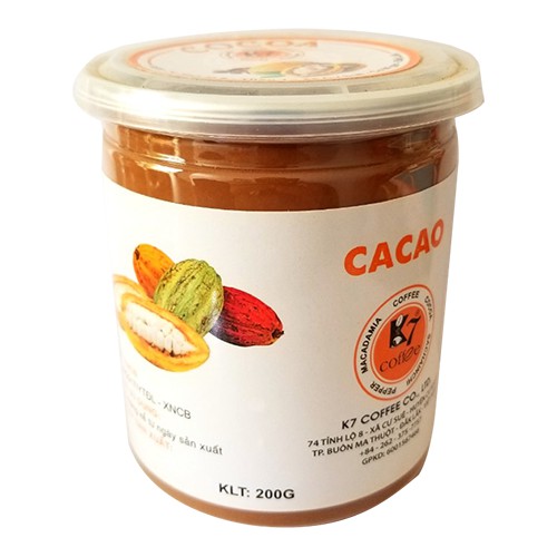 CACAO ĐĂK LĂK, KHÔNG ĐƯỜNG, NGUYÊN CHẤT 100% (HŨ 200G)