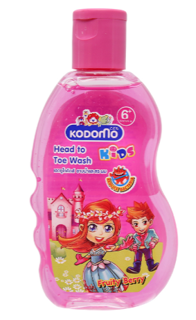Dầu tắm gội trẻ em Kodomo Fruity Berry 200ml ( Tinh Dầu Cam )