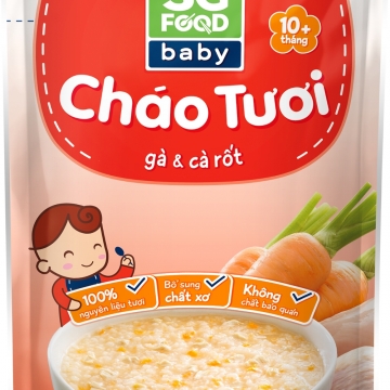 Cháo tươi Baby gà cà rốt, SG Food, 10 tháng, 240g
