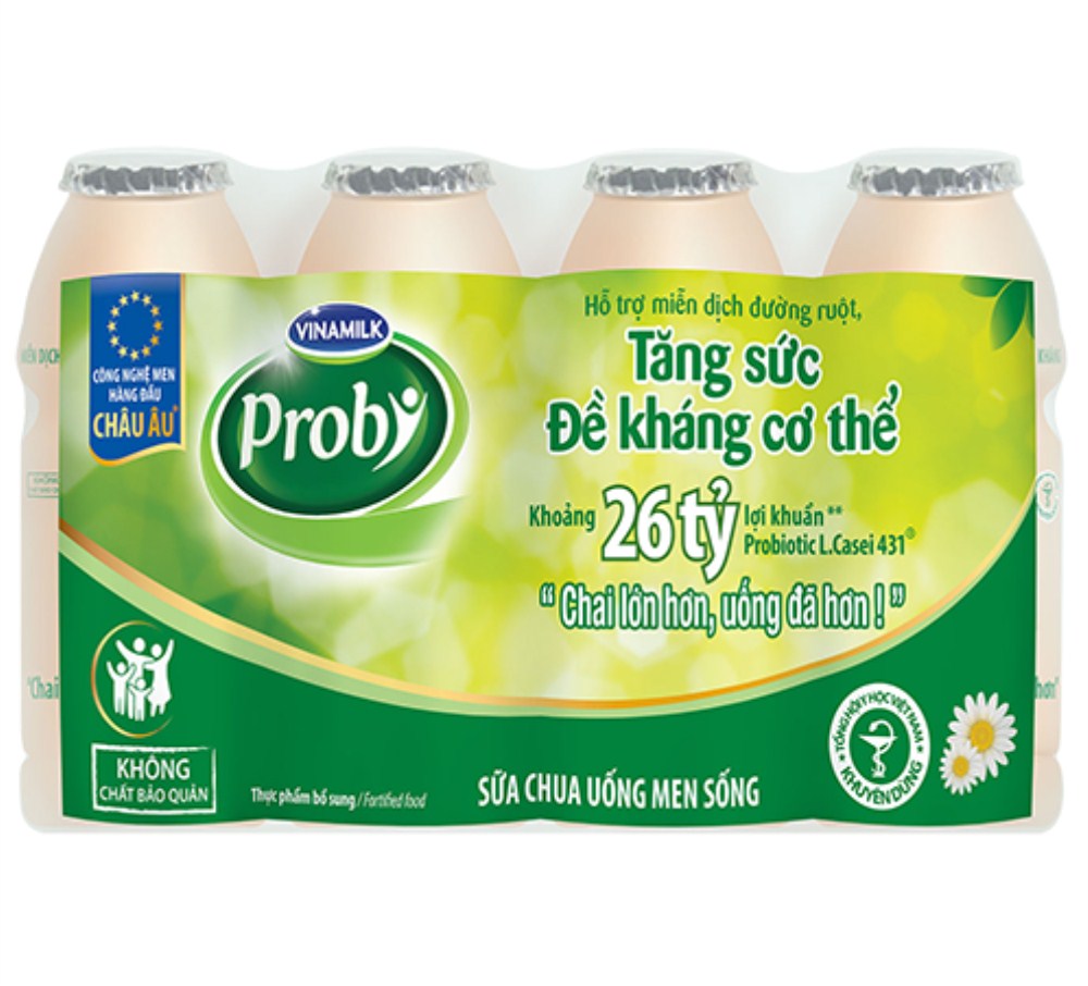 Sữa chua uống men sống Vinamilk Probi Có Đường 130ml