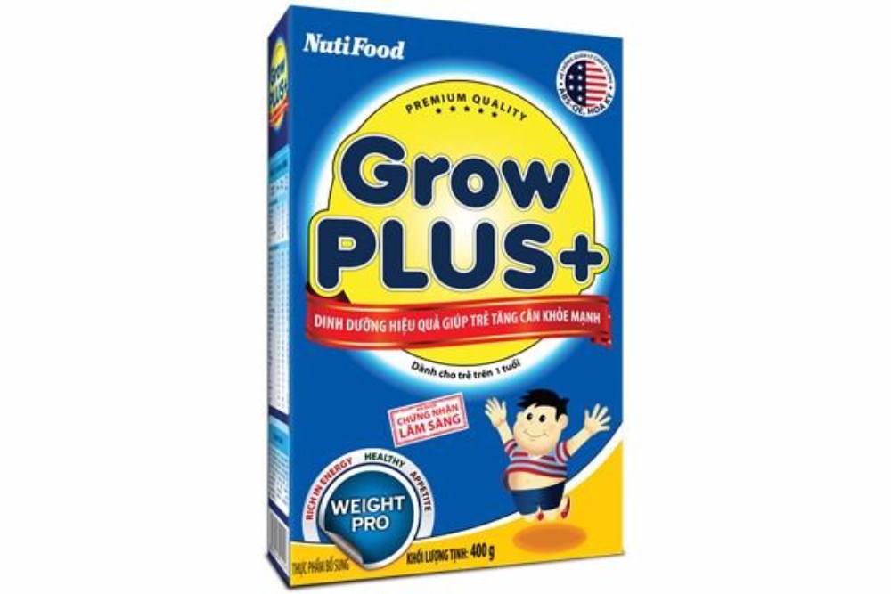 Nuti Grow Plus xanh tăng cân hộp giấy 400g