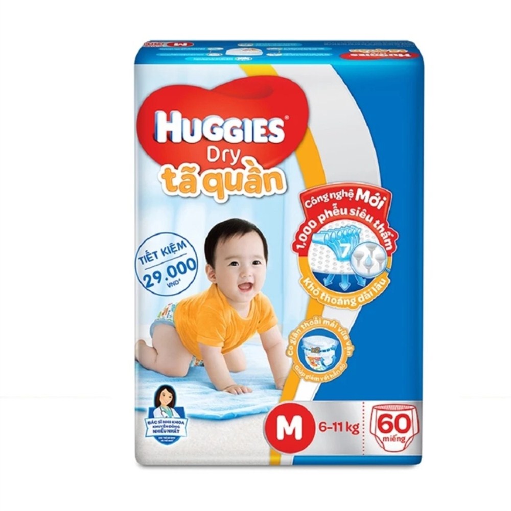 Tã quần Huggies M 60 miếng