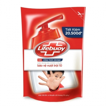 Túi nước rửa tay Lifebuoy đỏ 450g