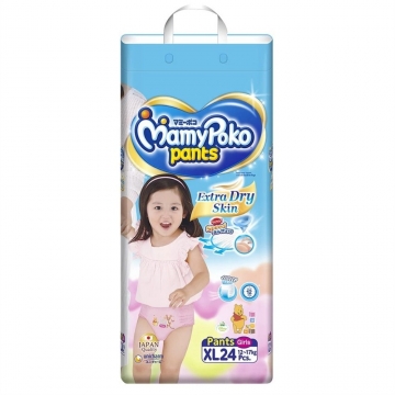 Tã quần MamyPoko XL bé gái 24 miếng