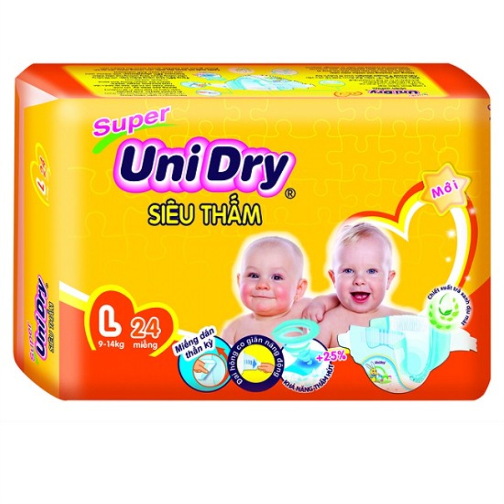 Tã dán Super UniDry L 24 miếng