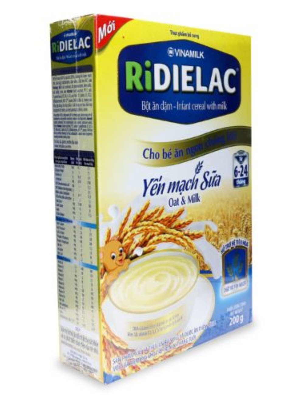 Bột ăn dặm VinaMilk RiDielac Yến mạch sữa hộp 200g