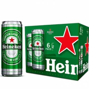 Bia Heineken Lon Cao thùng 24 lon 330ml