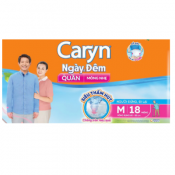 Tã Quần Caryn Mỏng Nhẹ Ngày và Đêm Size M Bịch 18 Miếng