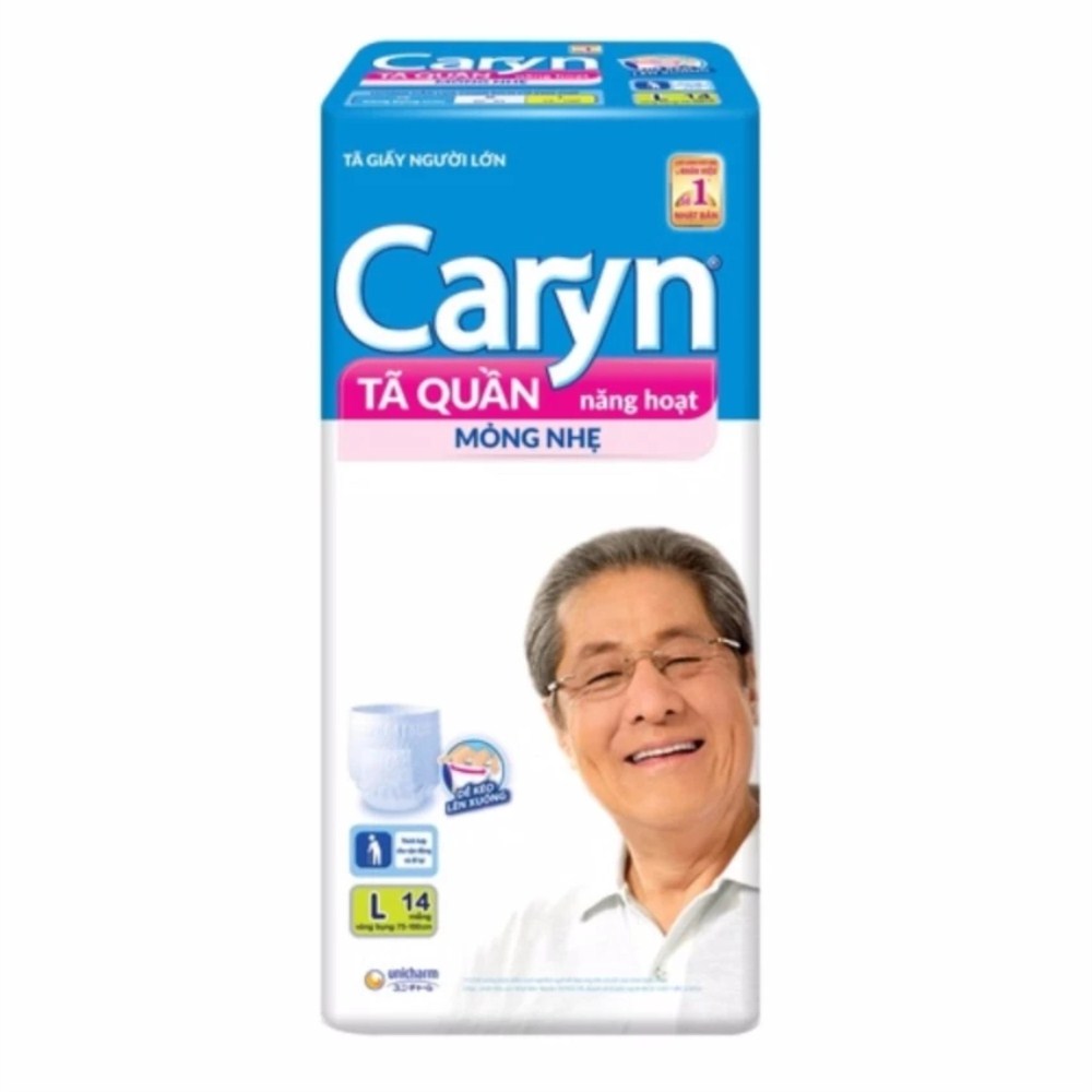 Tã quần người lớn năng hoạt Caryn L14 miếng vòng bụng 75 - 100 cm