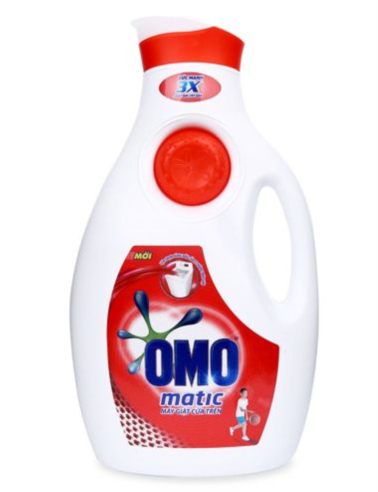 Nước Giặt Omo Matic Cho Máy Giặt Cửa Trên Chai Đỏ 1.9 KG