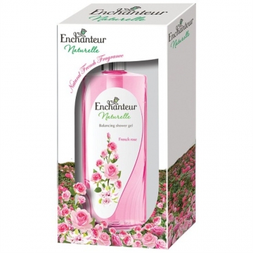 Hộp quà sữa tắm Enchanteur Naturelle hương hoa hồng 500g