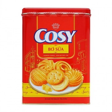 Bánh quy thập cẩm Cosy vị bơ sữa hộp 630g