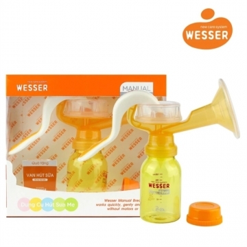 Bộ dụng cụ hút sữa bằng tay Wesser ( Màu cam)
