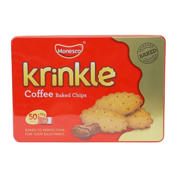Bánh quy Krinkle vị cà phê đỏ hộp thiếc 375g
