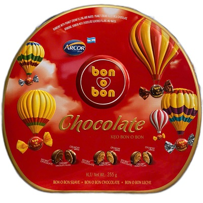 Chocolate viên hạt BonBon hộp thiếc 255g 