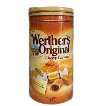 Kẹo mềm Chocolate Werther lon thiếc 180g